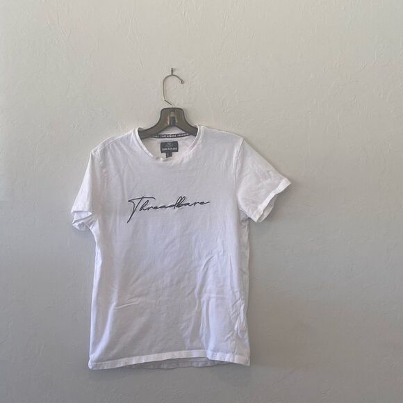 Threadbare Men white shirt sleeve t-shirt - Picture 1 of 4